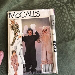 McCall’s 9233 pattern - size 4 - animal costumes for Halloween- theatre- skating